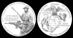 2025 US Marine Corps Half Dollar Designs
