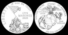 2025 US Marine Corps Silver Dollar Designs