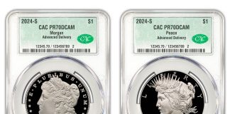 CACG Becomes Grand Co-Sponsor of Great American Coin and Collectibles Show Planned CACG encapsulation of a proof 2024 Morgan and Peace dollar