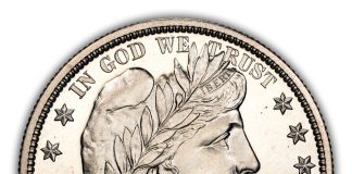 Stunning J&L Commemoratives and Hansen Collection Coins at GACC Show in Tampa 1901 Barber 50c CACG PR68CAM