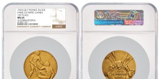 NGC Certifies Rare 1924 Olympic First-Place Medal, Set for Exhibition at Fanatics Fest NYC 1924 Gilt France Silver Paris Olympic Games 1st Place, NGC