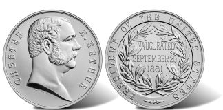 U.S. Mint Releases Chester A. Arthur Presidential Silver Medal Chester A. Arthur Presidential Silver Medal Presidential Silver Medal