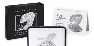 San Francisco Mint’s 2024-S Proof American Silver Eagle Available U.S. Mint product image for their 2024-S Proof American Silver Eagle