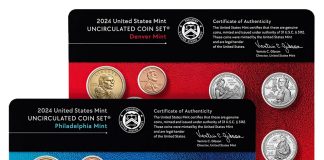 US Mint Sales: 2024 Proof Set Leads Weekly Gains, 2024 Mint Set Follows US Mint product image 2024 Uncirculated Coin Set