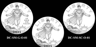 U.S. Mint Unveils Candidate Designs for 2025 Superman Coin and Medals 2025 Superman Comic Art Coin and Medal Candidate Designs - Obverses