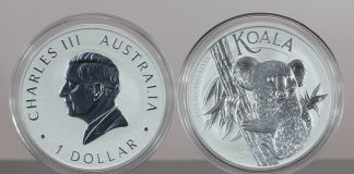 Gold and Silver Bullion Sales Decline at Australia’s Perth Mint in 2024 CoinNews photo 2024 Australian Koala 1oz Silver Bullion Coins