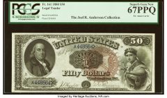 Fr. 161 $50 1880 Legal Tender PCGS Superb Gem New 67PPQ