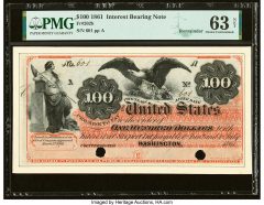 Fr. 202b Hessler X126G (1141) $100 1861