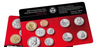 US Mint Sales: 2024 Uncirculated Mint Set Debuts at 136,631 US Mint product image 2024 Uncirculated Coin Set - Denver coins