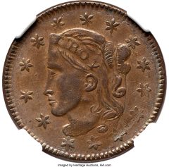 1835_Low-146 Carpenter & Mosher Token, AU55