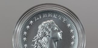US Mint Sales: Flowing Hair Silver Medal Reaches Two-Thirds of Mintage CoinNews photo 230th Anniversary Flowing Hair Silver Medal - Privy Mark