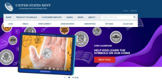 U.S. Mint’s Newly Redesigned Website Launches October 30 Screen shot of U.S. Mint website Oct. 29