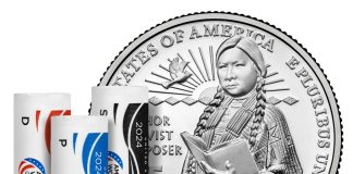 Zitkala-Ša Quarters Available in U.S. Mint Rolls and Bags US Mint image 2024 P D S Zitkala-Ša quarter and rolls