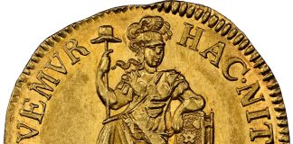 Coenen Collection of Netherlands and Dutch Colonial Coins at Heritage’s Nov. 1-2 Auction West Friesland. Provincial gold 1_2 Gulden 1737 MS61