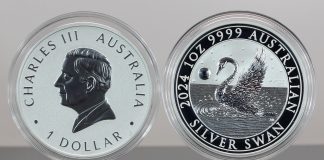 Perth Mint Sees Bullion Demand Rise in February After January’s Slump CoinNews photo 2024 Australian Swan 1oz Silver Bullion Coins