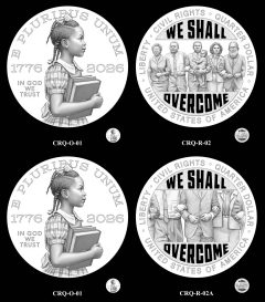 Recommended Designs 2026 Semiquincentennial Civil Rights Quarter