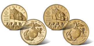 Last Chance to Order 2025 Marine Corps Commemorative Coins at Introductory Prices 2025-W U.S. Marine Corps 250th Anniversary Gold Coins - Proof and Uncirculated