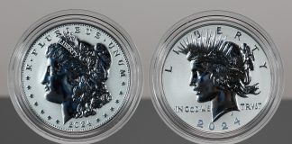 US Mint Sales: 2024 Morgan & Peace Dollar Set at 162,465 CoinNews photo 2024-S Reverse Proof Morgan and Peace Silver Dollars