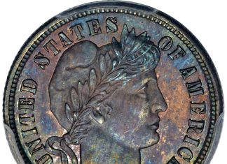 Heritage’s January FUN Auctions Top $78 Million, Including $65.4 Million in U.S. Coins Sales 1894-S Barber Dime, Branch Mint PR66