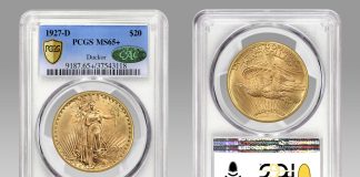 Rare 1927-D Double Eagle Gold Coin Acquired by GreatCollections for $3.84M 1927-D Saint-Gaudens Double Eagle