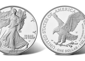 US Mint Sales: 2025 Proof Silver Eagles Account for Over a Third of Orders 2025-W Proof American Silver Eagle - Obverse and Reverse
