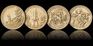 First Look at 2025 American Innovation $1 Coins for Arkansas, Florida, Michigan, and Texas Images 2025 American Innovation Dollars