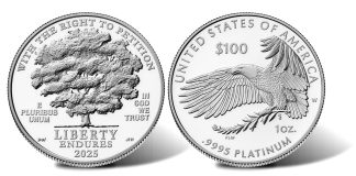 2025-W Proof American Platinum Eagle Recognizes Right to Petition 2025-W Proof American Platinum Eagle - Obverse and Reverse