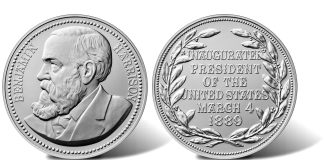 U.S. Mint Releases Benjamin Harrison Presidential Silver Medal Benjamin Harrison Presidential Silver Medal