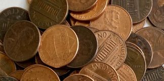 “Pennies” Are Not First USA Coin Denomination Discontinued US Pennies in a pile