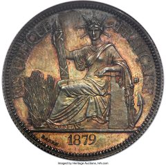 French Colony Essai Pattern Piastre 1879-A MS65