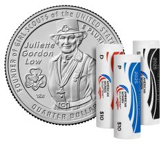 US Mint image 2025 P D S Juliette Gordon Low quarter and rolls