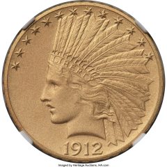 1912 Ten Dollar Indian, PR66 NGC