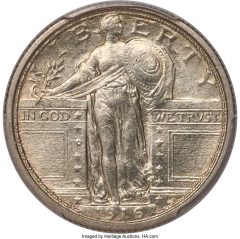 1916 Standing Liberty Quarter Full Head PCGS