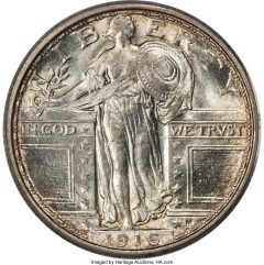 1916 Standing Liberty Quarter, MS66