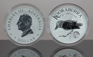 2025 Australian Kookaburra 1oz Silver Bullion Coins - Obverse and Reverse