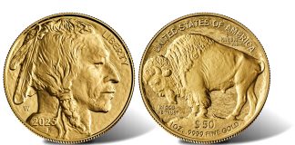 2025-W $50 Proof American Buffalo Gold Coin Launches Today from U.S. Mint 2025-W $50 Proof American Buffalo Gold Coin - Obverse and Reverse