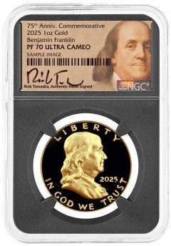 Encapsulated 2025 gold 1 oz Franklin