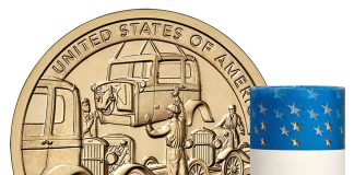 2025 American Innovation Dollar for Michigan Launches in U.S. Mint Rolls and Bags Roll of 2024-P American Innovation Dollars for Michigan