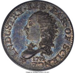 1792 Half Disme, Judd-7, MS64 PCGS