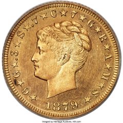 1879 $4 Coiled Hair, Judd-1638, Pollock-1838, JD-1, R.6, PR62 PCGS