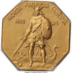1925 Norse-American Centennial Gold Medal, PR65