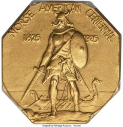 1925 Norse-American Centennial Gold Medal, PR65 CAC