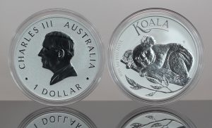 2025 Australian Koala1oz Silver Bullion Coins - Obverse and Reverse