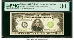 Fr. 2231-F $10,000 1934 Federal Reserve Note. PMG Very Fine 30