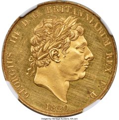 George III gold Proof Pattern 2 Pounds 1820 PR61 Cameo NGC
