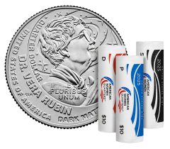 US Mint image 2025 P D S Dr. Vera Rubin quarter and rolls