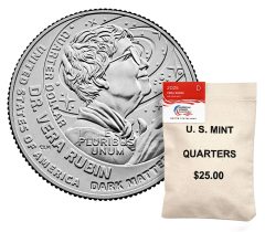 US Mint image Dr. Vera Rubin quarter and bag