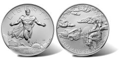 US Mint 2025 Superman 1 Ounce Silver Medal - obverse and reverse