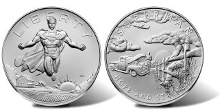US Mint Sales: Superman Coin and Medals See First Results US Mint 2025 Superman 1 Ounce Silver Medal - obverse and reverse