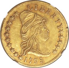 1795 Capped Bust Right Eagle, AU55